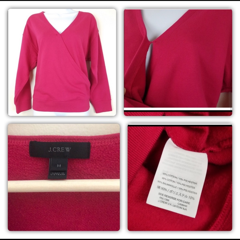 J.Crew Hot Pink Sweater V-neck